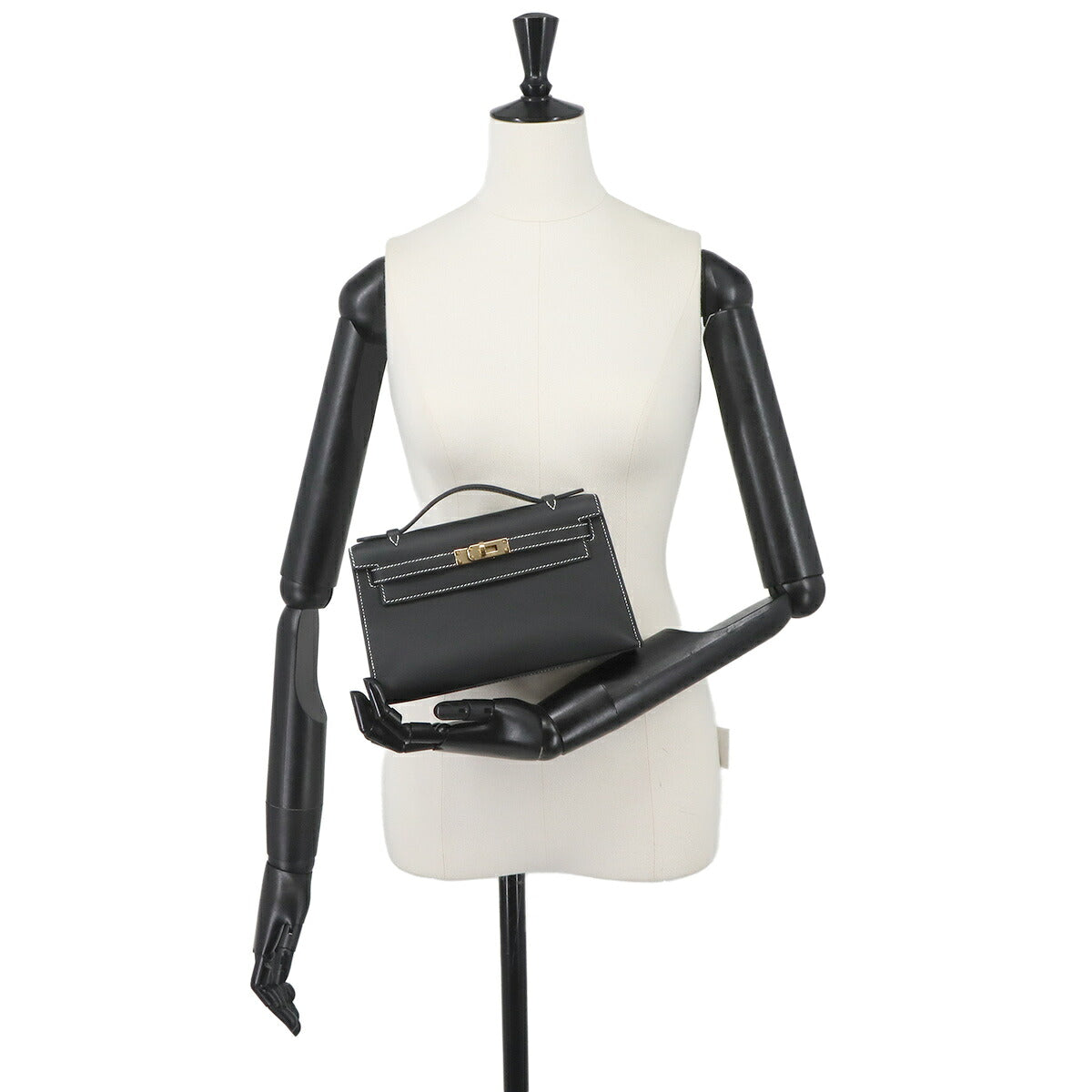 Pochette Kelly Personal SPO Veau Swift Black Hand Bag