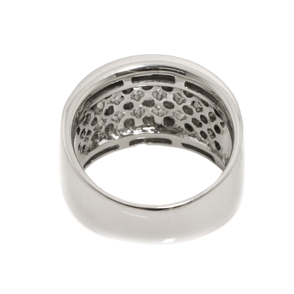Diamond 1.64ct Ring 18K K18 WG White Gold size6(US)