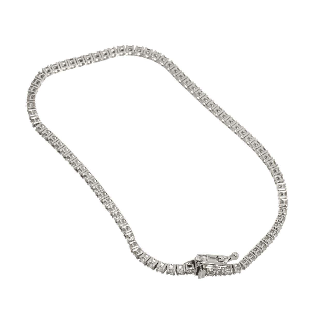 Diamond 2.00ct Bracelet 18K K18 WG White Gold 750