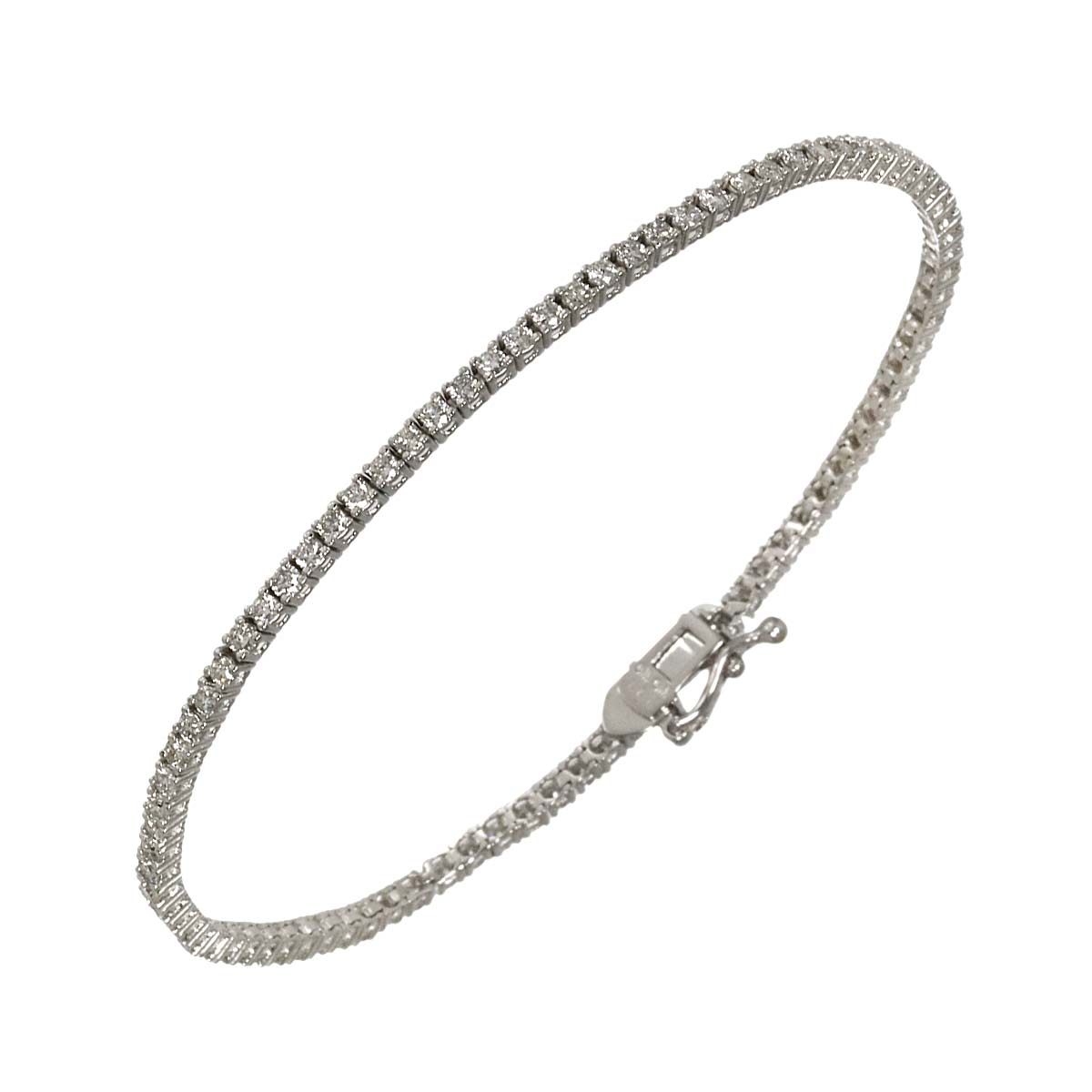 Diamond 2.00ct Bracelet 18K K18 WG White Gold 750