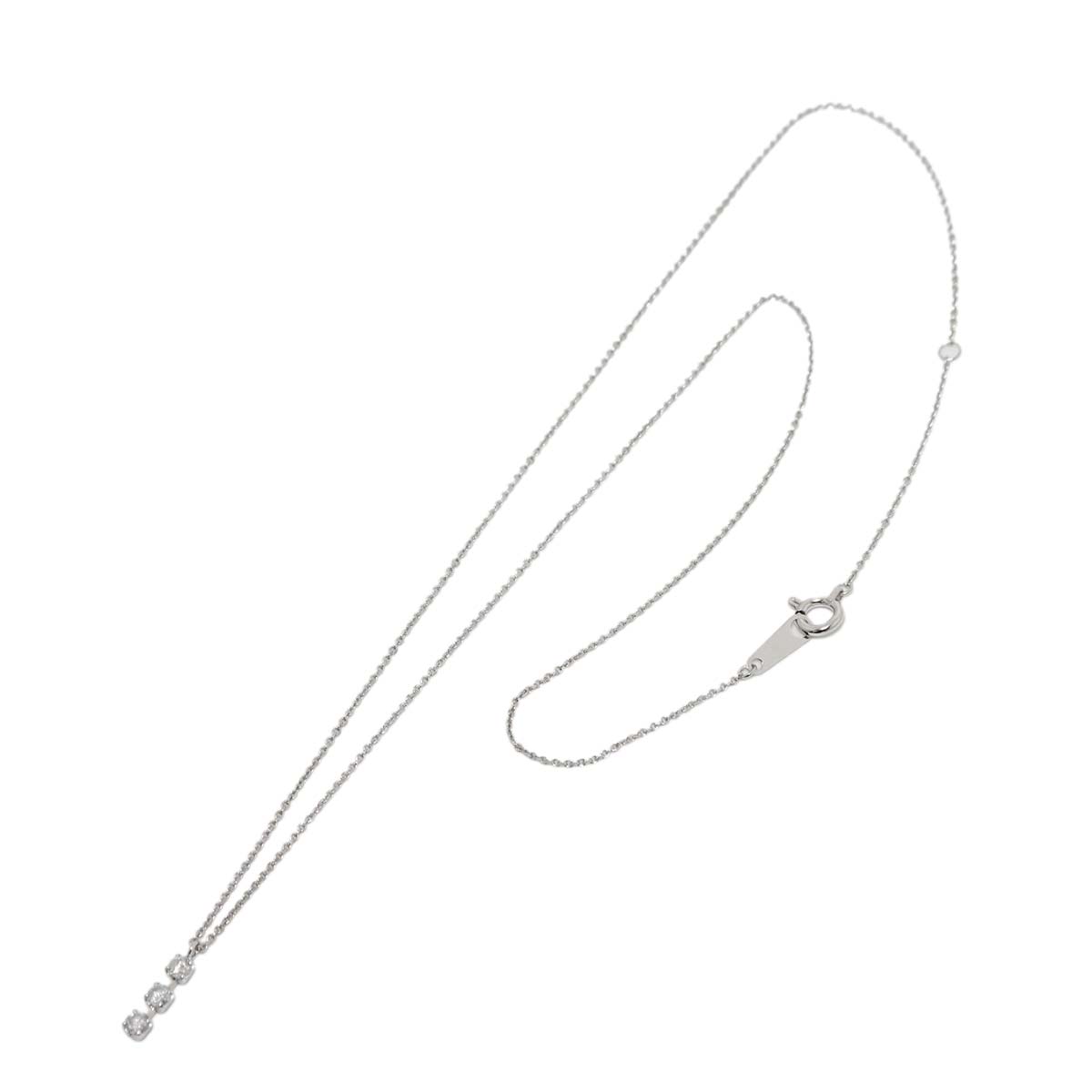 Diamond 0.16ct Necklace 18K WG White Gold 750