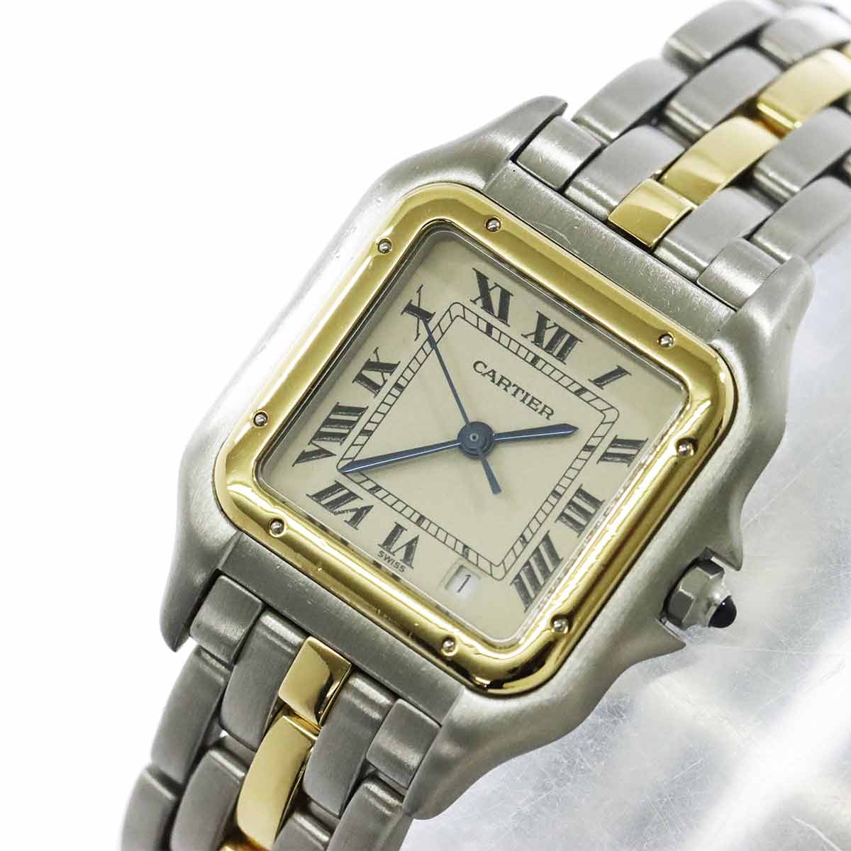 Panthere MM 1Row W25028B5 YG Quartz Date Cream Dial Boys