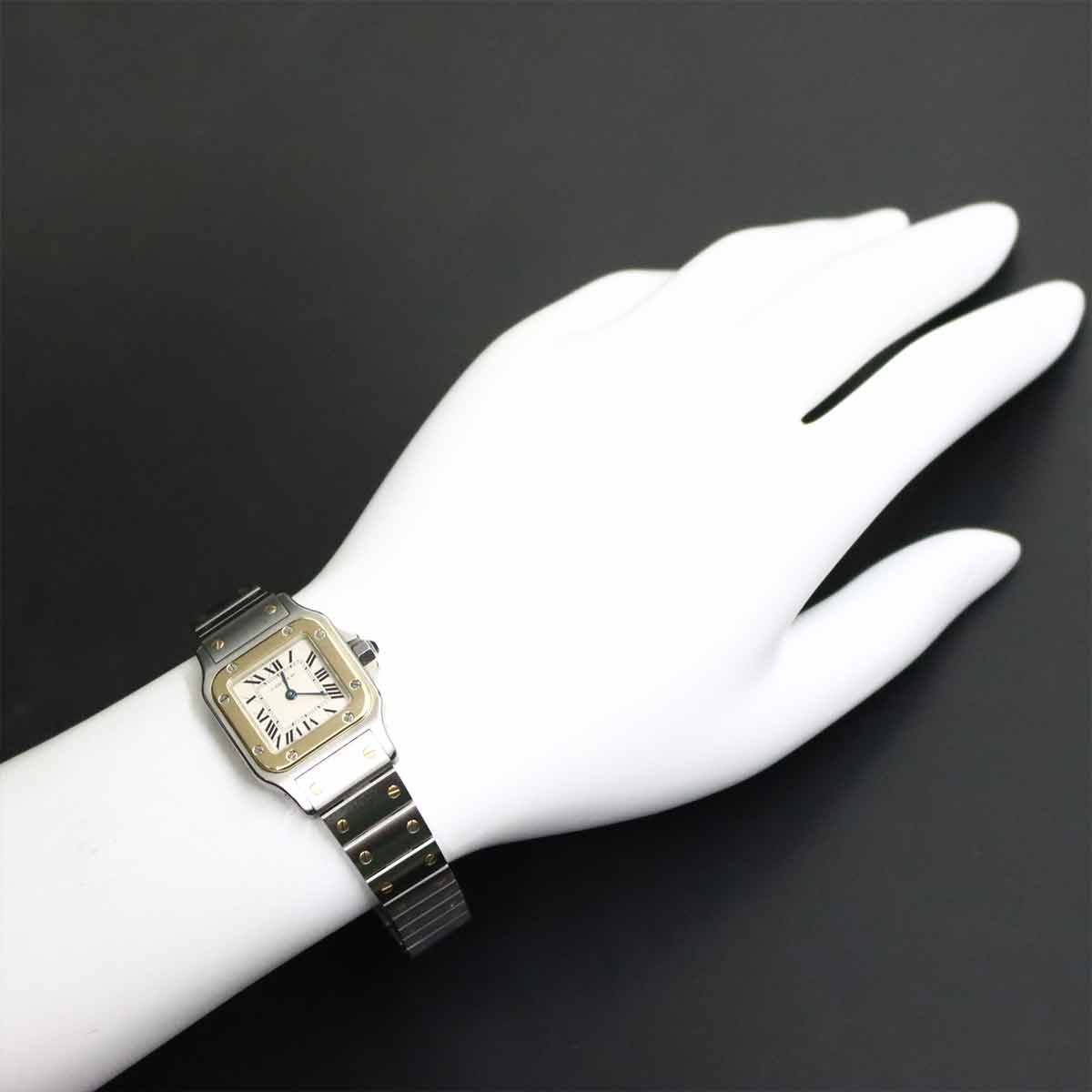Santos Galbee W20012C4 750 YG Cream Dial Ladies Watch