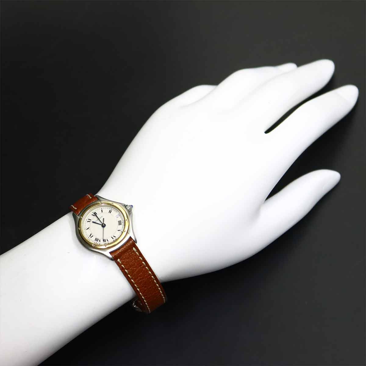 panthere cougar SM W350058A Date YG Quartz cream Dial