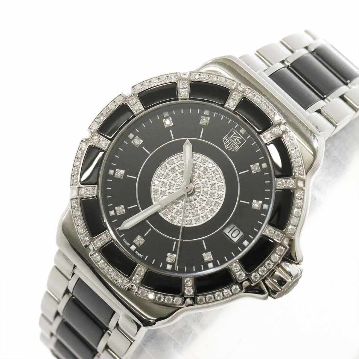 Formula 1 WAH1219 Quartz 11P Bezel Diamond Black Dial Ladies