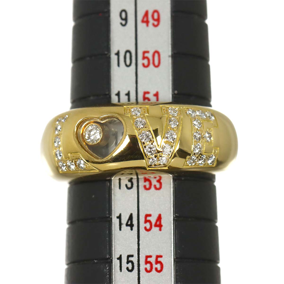 Happy Diamond LOVE Ring 18K YG 750 Size6(US)