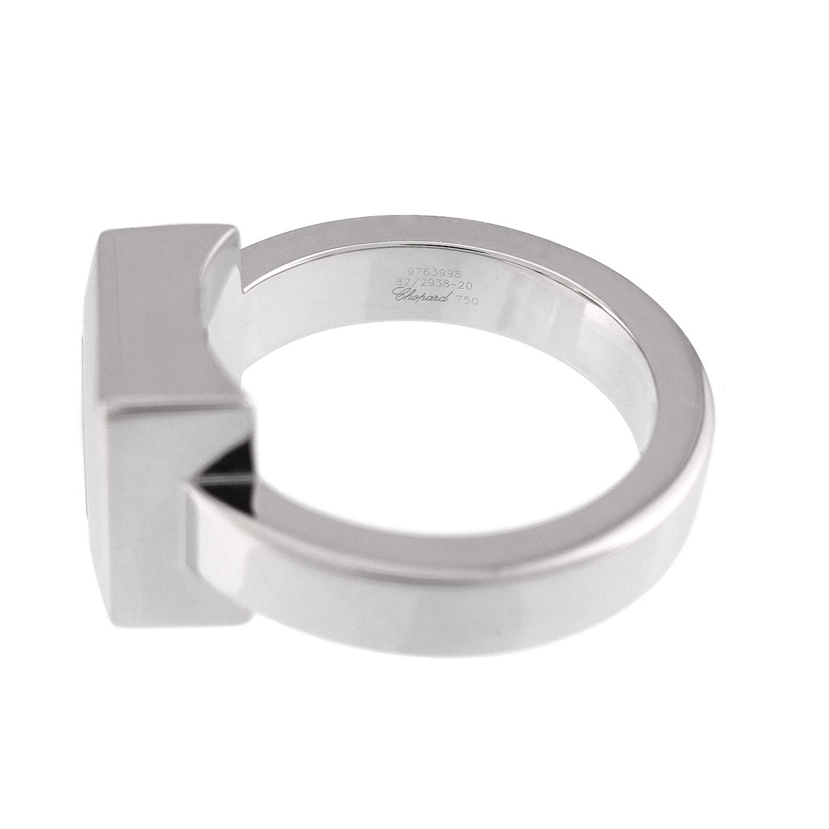 Happy Diamond Square Ring 18K WG 750 Size4.75-5(US)