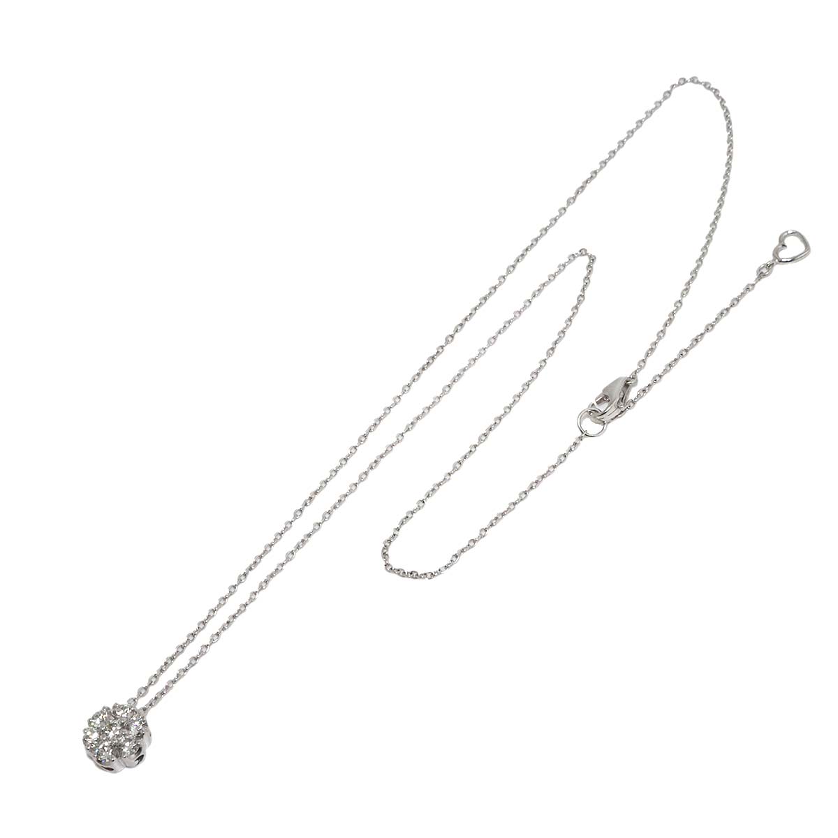 Diamond 0.50ct Necklace 18K White Gold 750