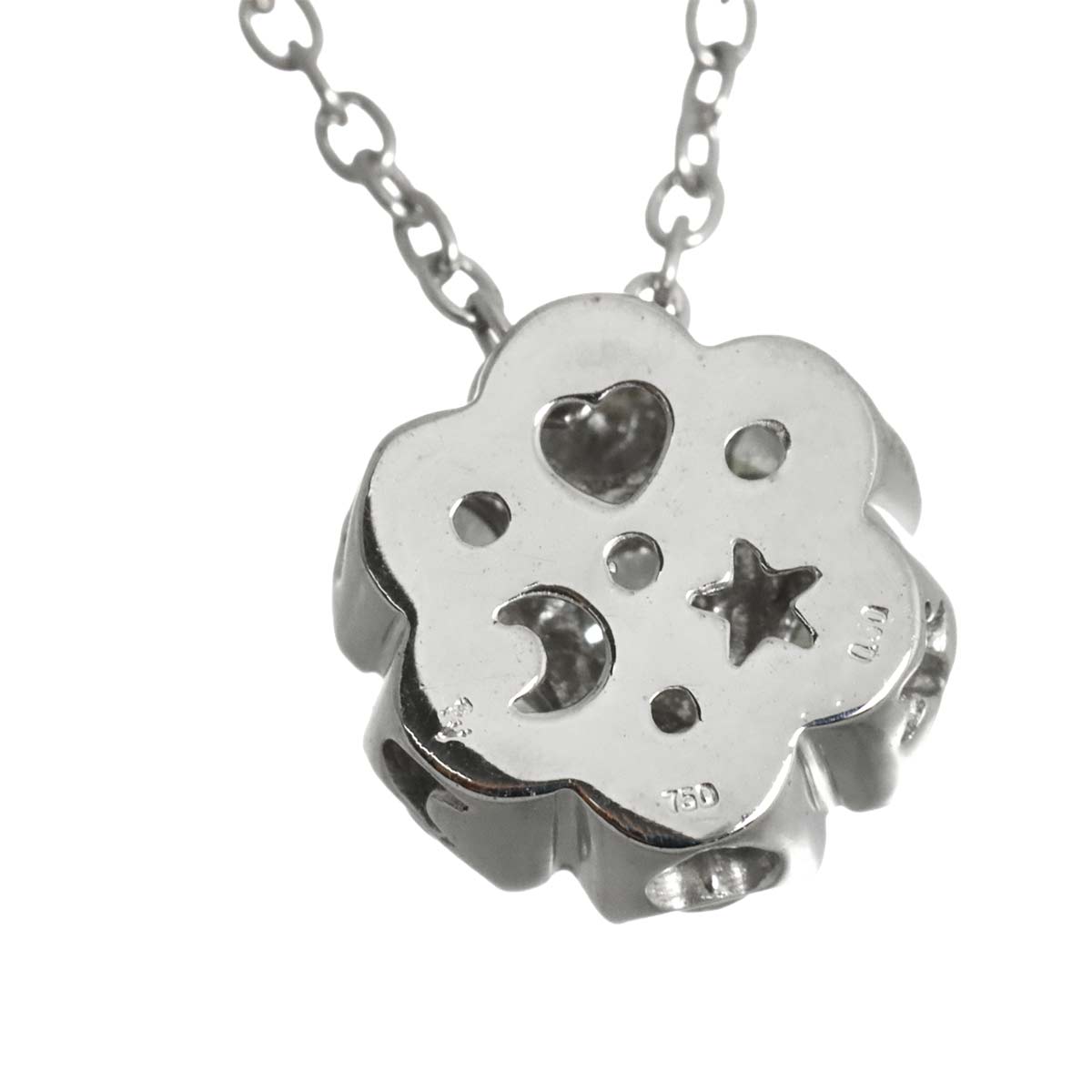 Diamond 0.50ct Necklace 18K White Gold 750