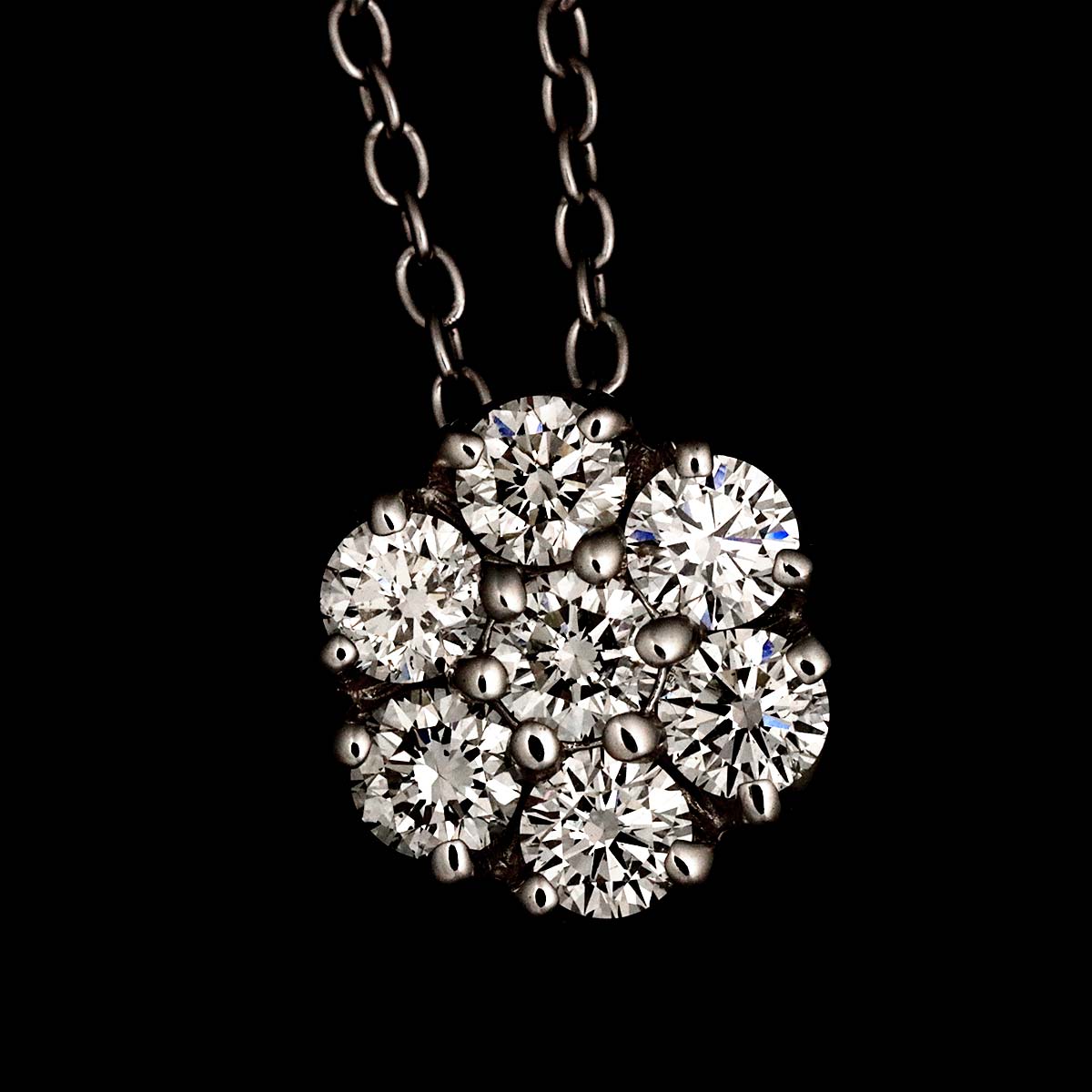 Diamond 0.50ct Necklace 18K White Gold 750