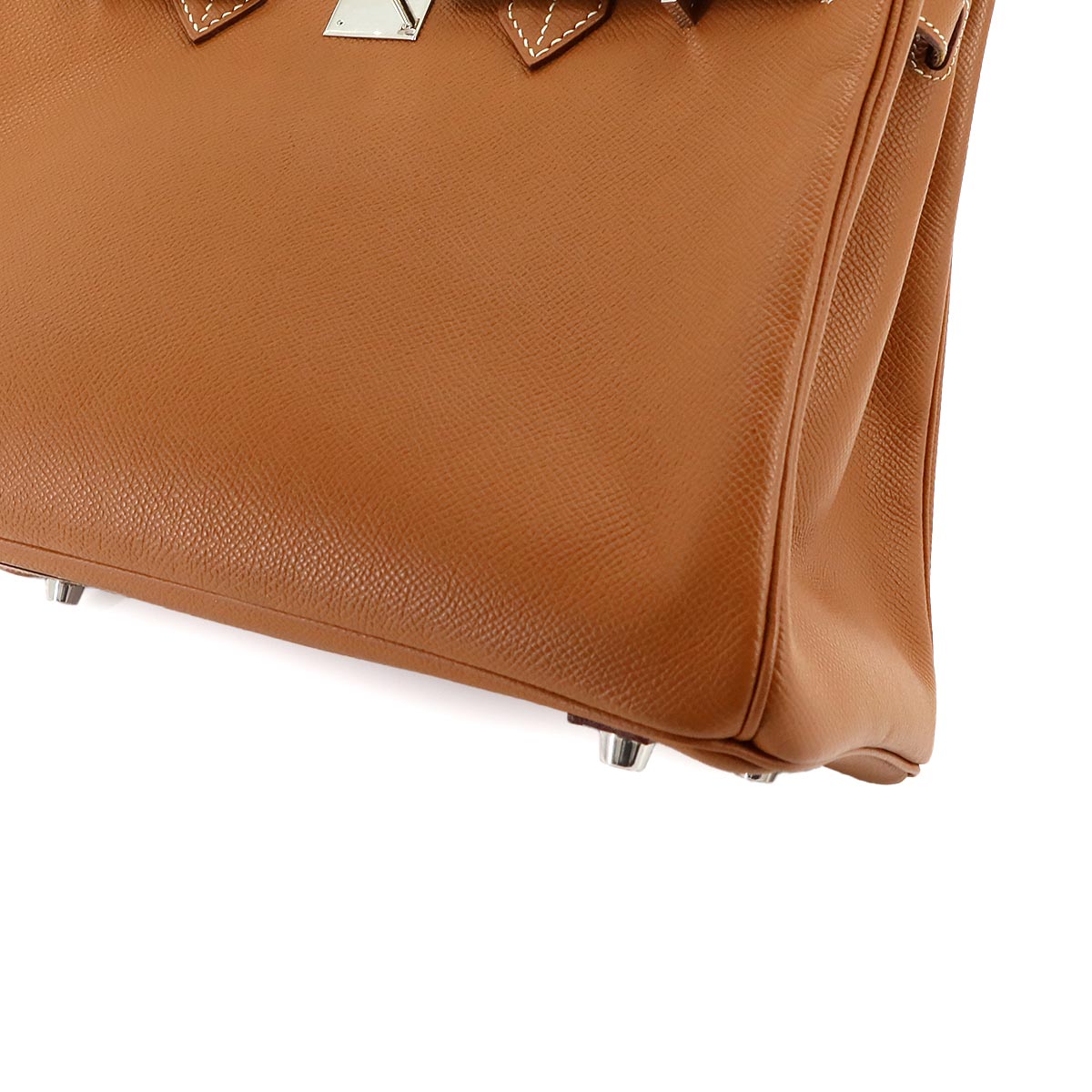 Birkin 30 Hand Bag Epsom Leather Gold Brown Purse
