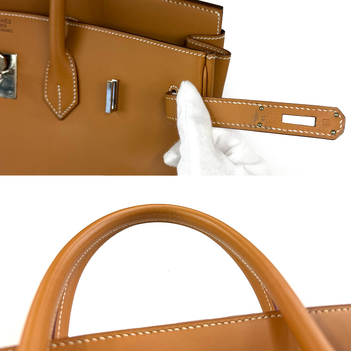 Birkin 35 Barenia Natural Hand Bag Purse 90338527