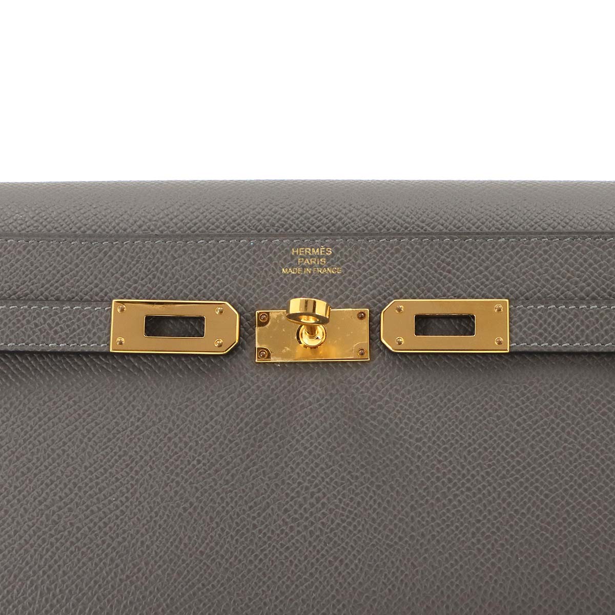 Kelly To Go Shoulder Wallet Epsom Gris Meyer Purse