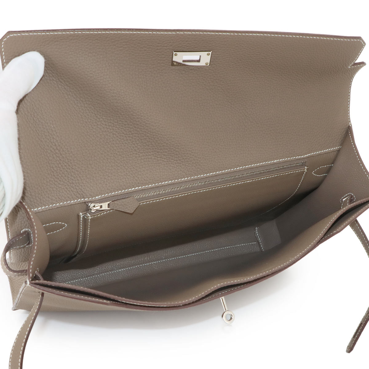 Kelly Depeche 36 Briefcase Business Bag Togo Etoupe