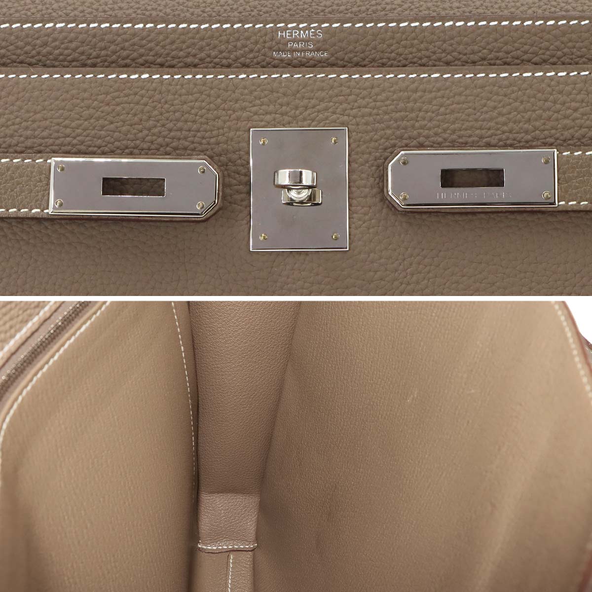 Kelly Depeche 36 Briefcase Business Bag Togo Etoupe