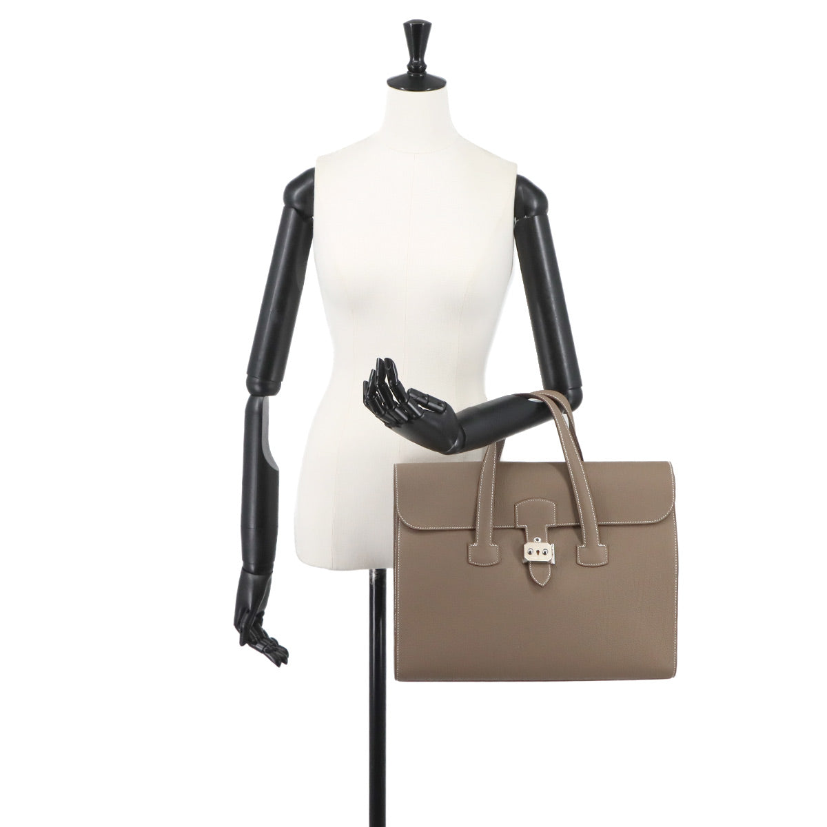 Sack A Depeche Light 36 Briefcase Business Bag Togo Etoupe