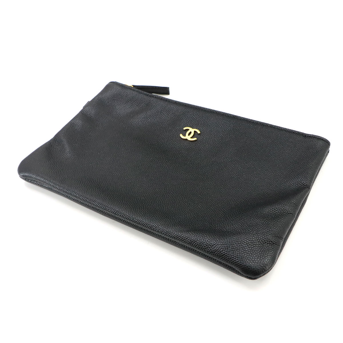 CHANEL 25 Chain Shoulder Bag Leather Black AS5311