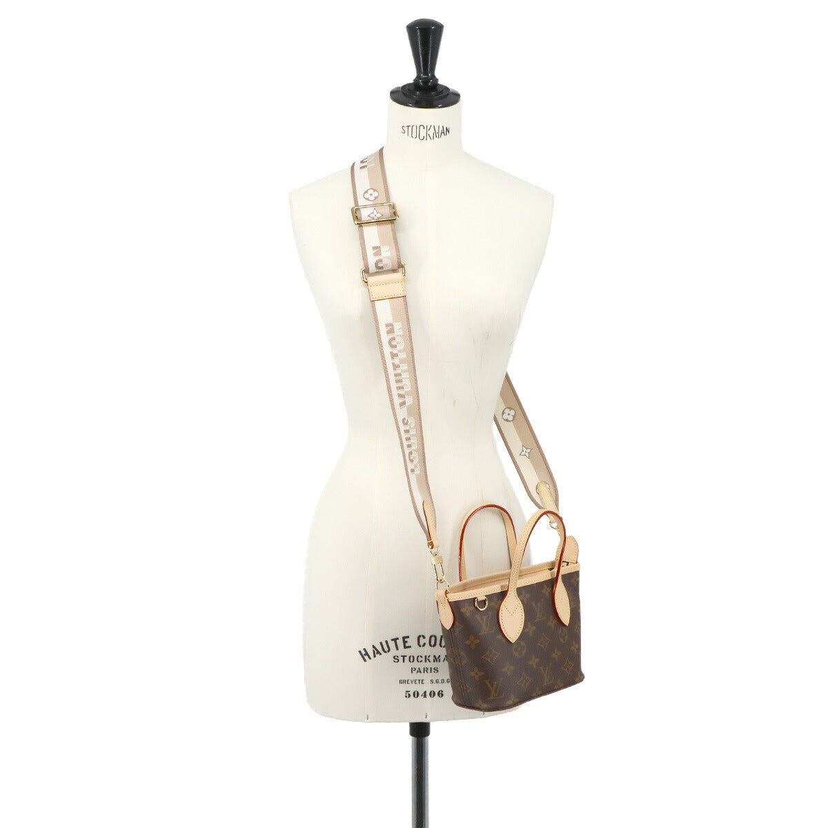 Monogram Neverfull BB Tote Shoulder Bag Brown M46705
