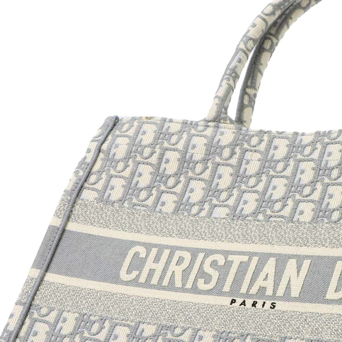 Toile de Jouy Book Tote Medium Bag Canvas Grey
