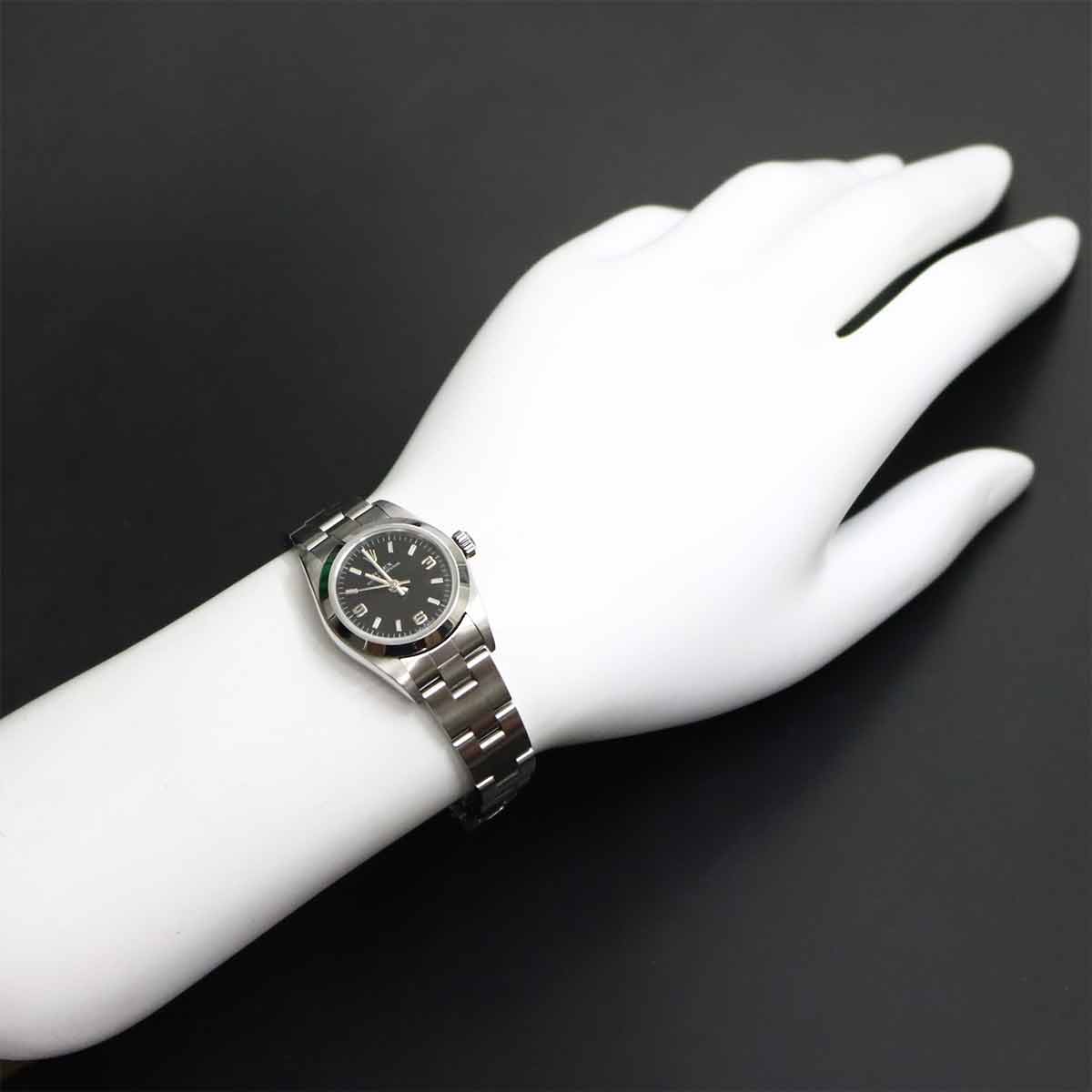 Oyster Perpetual 76080 Serial A Automatic Black Dial Ladies