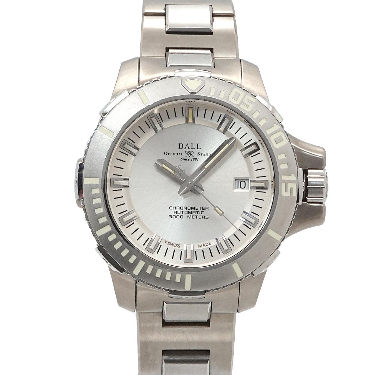 Engineer Hydrocarbon DeepQUEST DM3000 Silver Dial Mens
