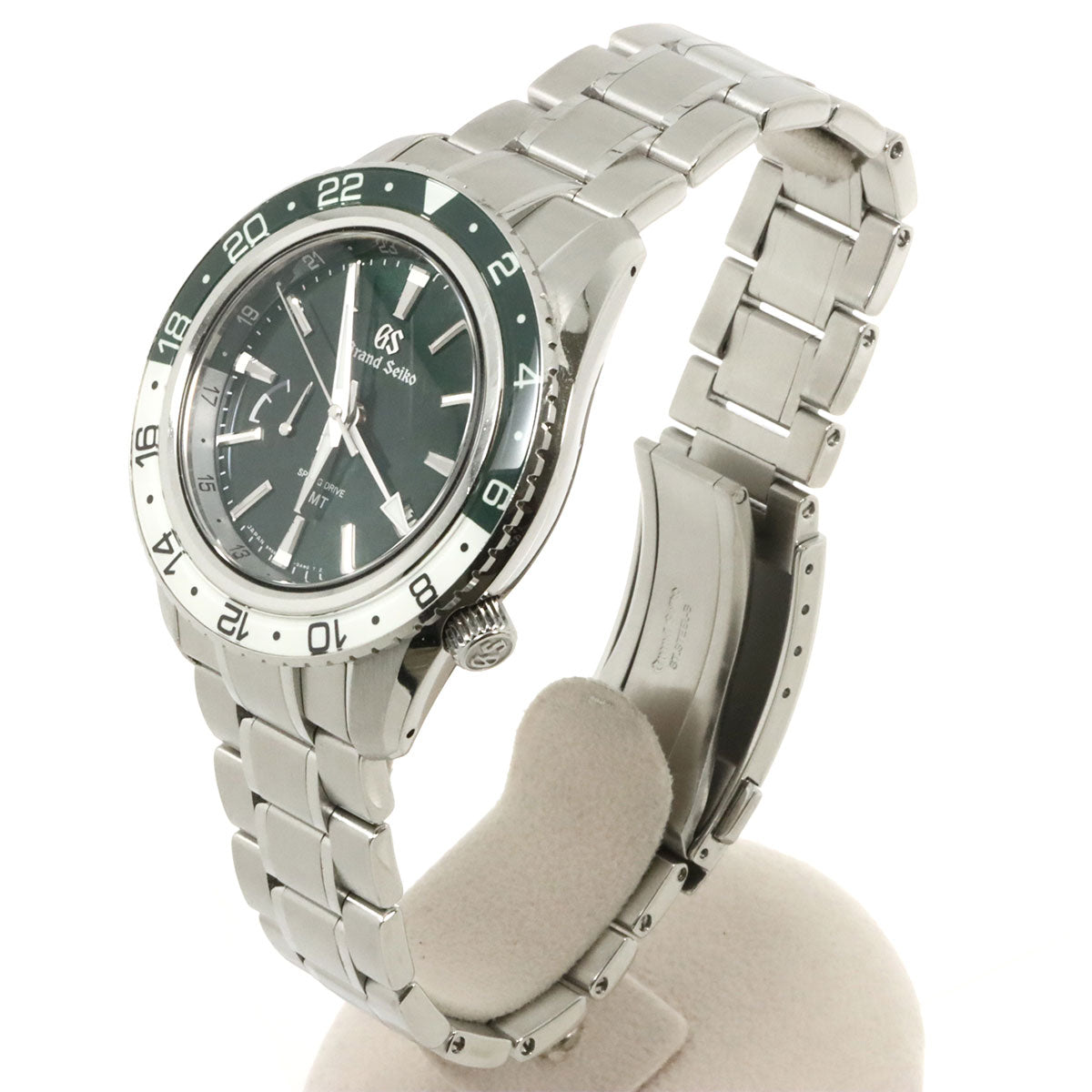Spring drive SBGE295 Date GMT Green Dial Mens Watch