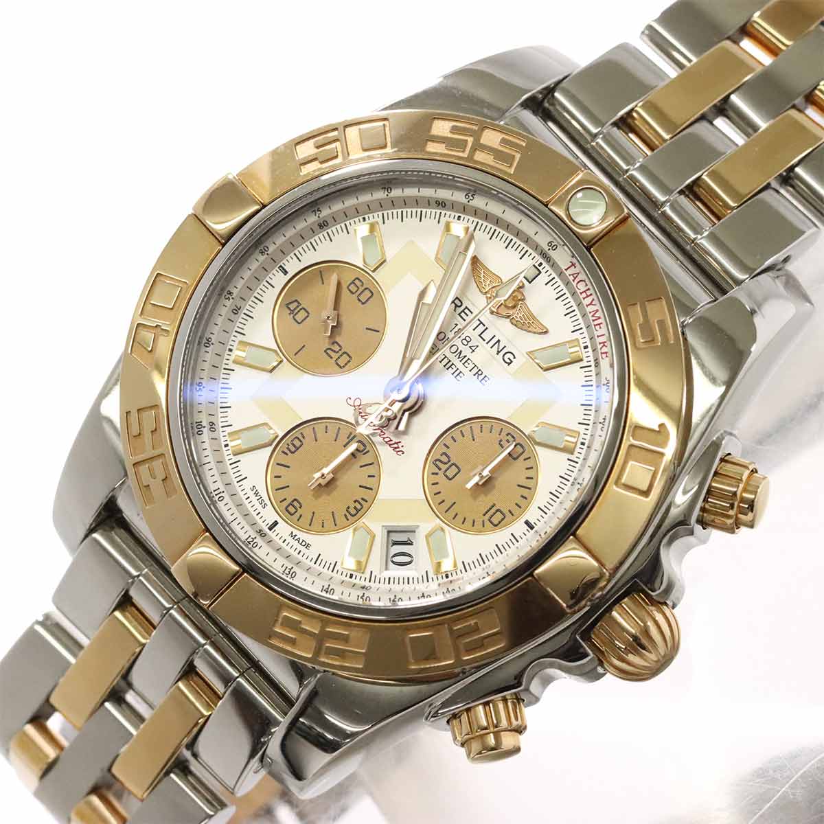 Chronomat 41 CB0140 8P PG Date silver Dial