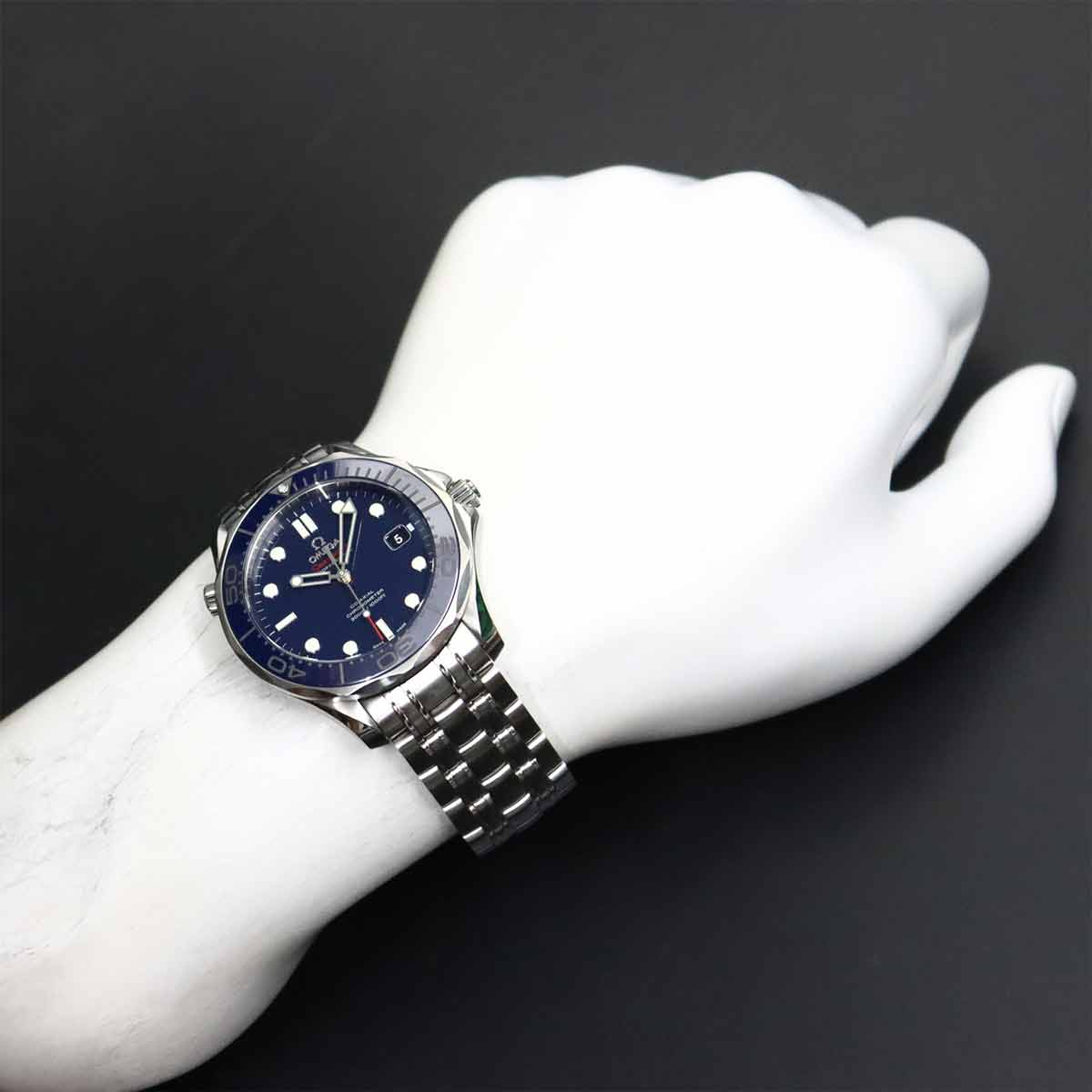 Seamaster 212 30 41 20 03 001 Co-Axial Date Blue Dial Mens