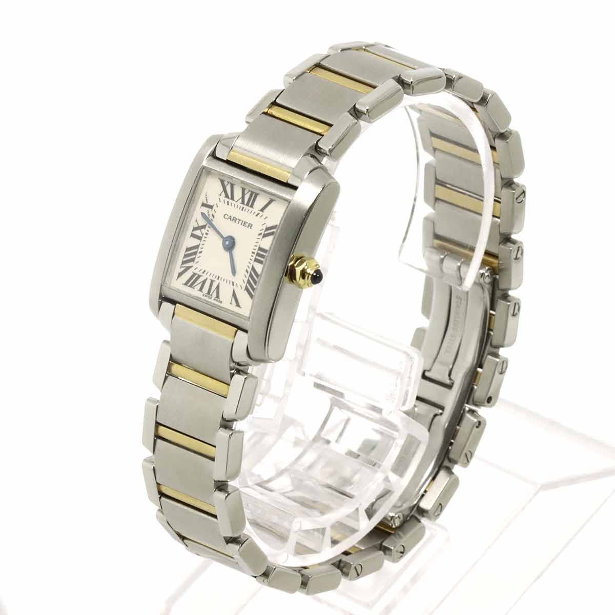 Tank Francaise SM W51007Q4 750 YG Quartz Cream Dial Ladies