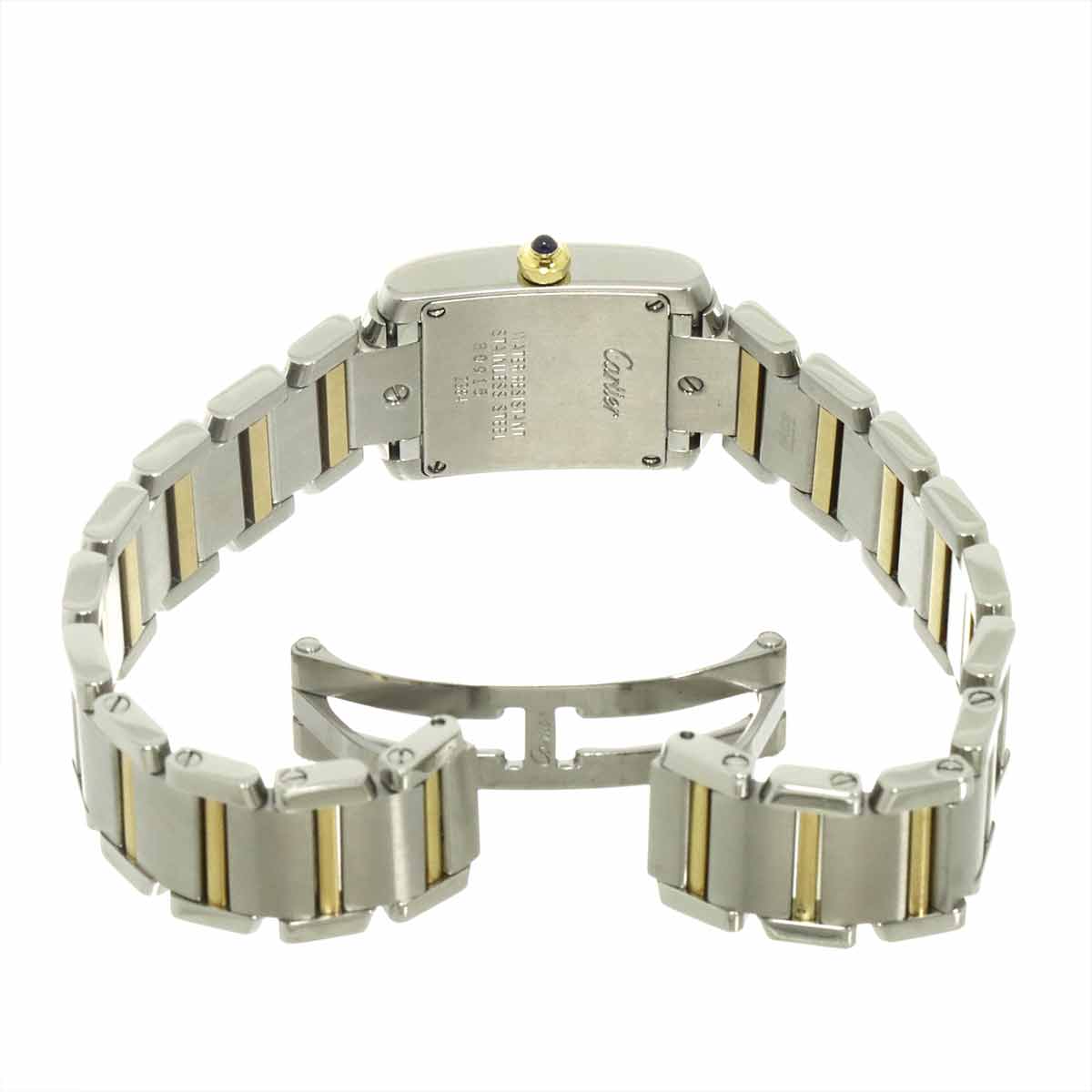 Tank Francaise SM W51007Q4 750 YG Quartz Cream Dial Ladies