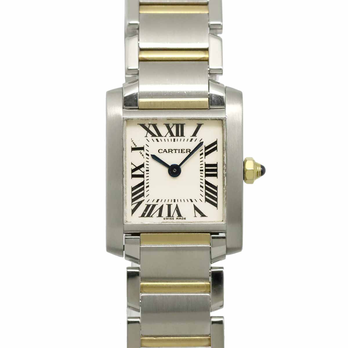 Tank Francaise SM W51007Q4 750 YG Quartz Cream Dial Ladies