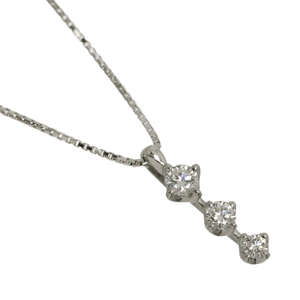 Diamond 0.19ct Necklace 18K WG White Gold 750