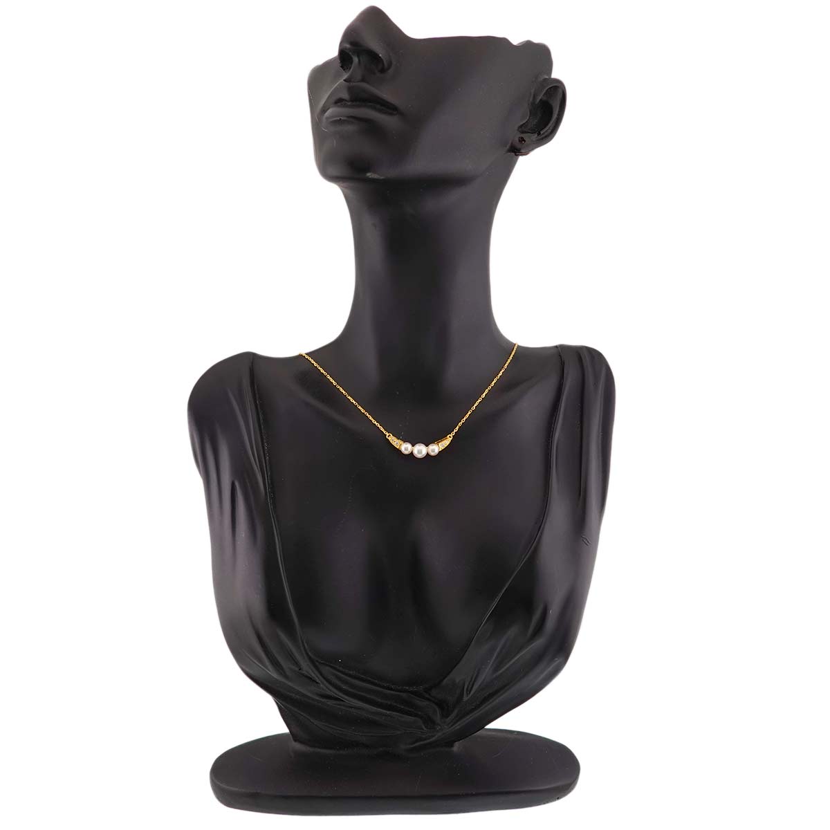 Akoya Pearl 6.0-4.8mm Diamond Necklace 18K YG 750