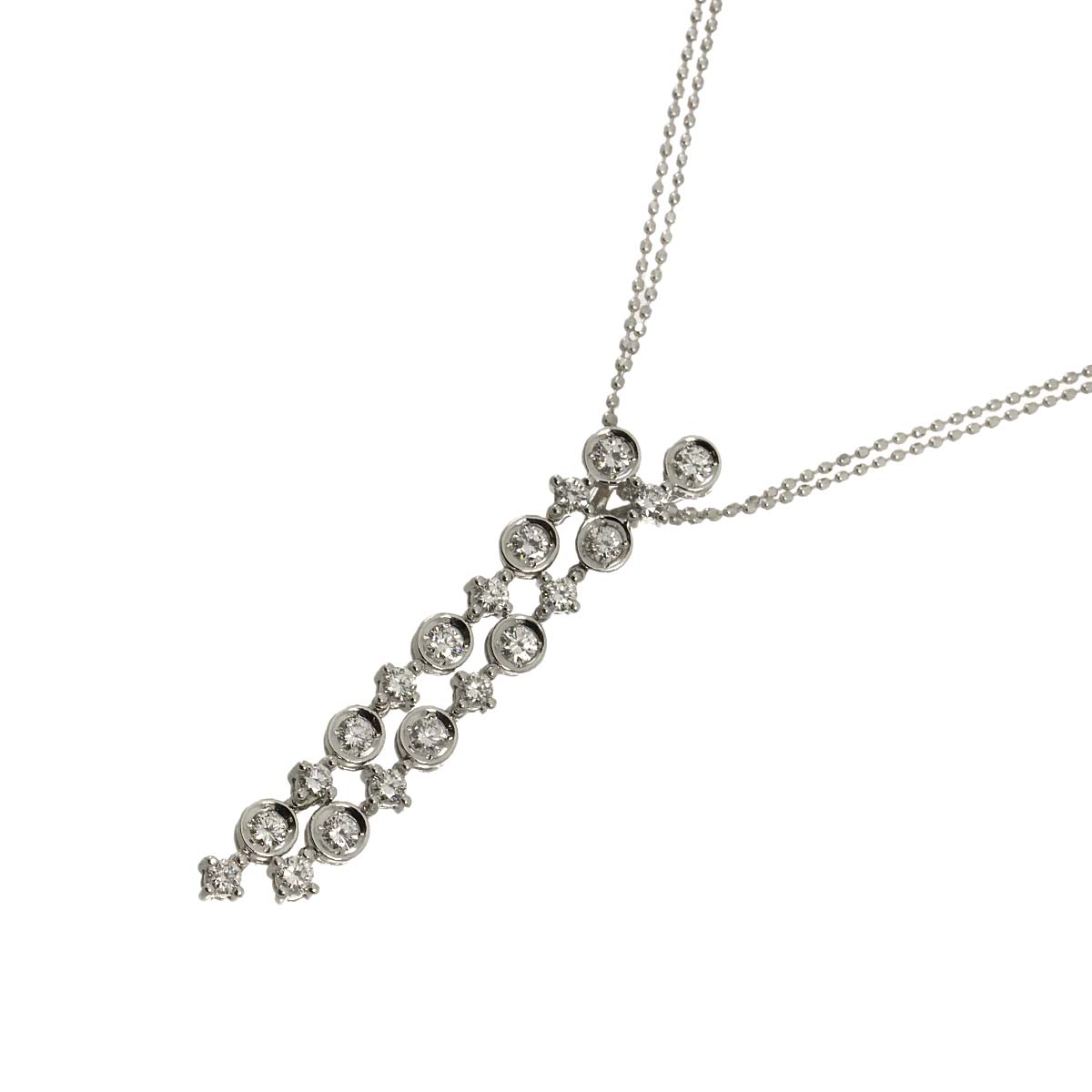 Diamond 1.00ct Necklace White Gold 750