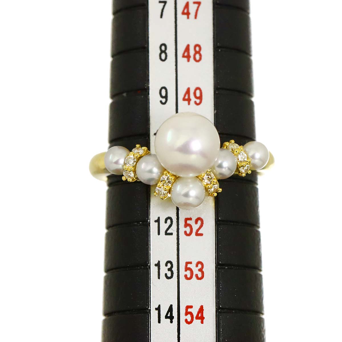 Akoya Pearl Diamond 0.08ct Ring K18 size5.5-5.75(US)