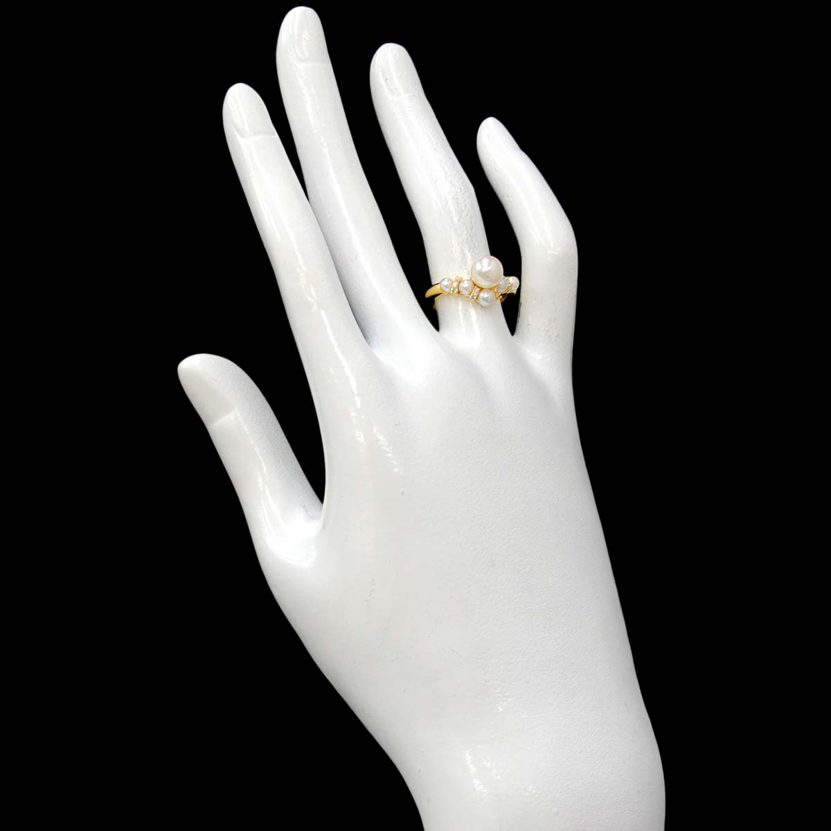 Akoya Pearl Diamond 0.08ct Ring K18 size5.5-5.75(US)