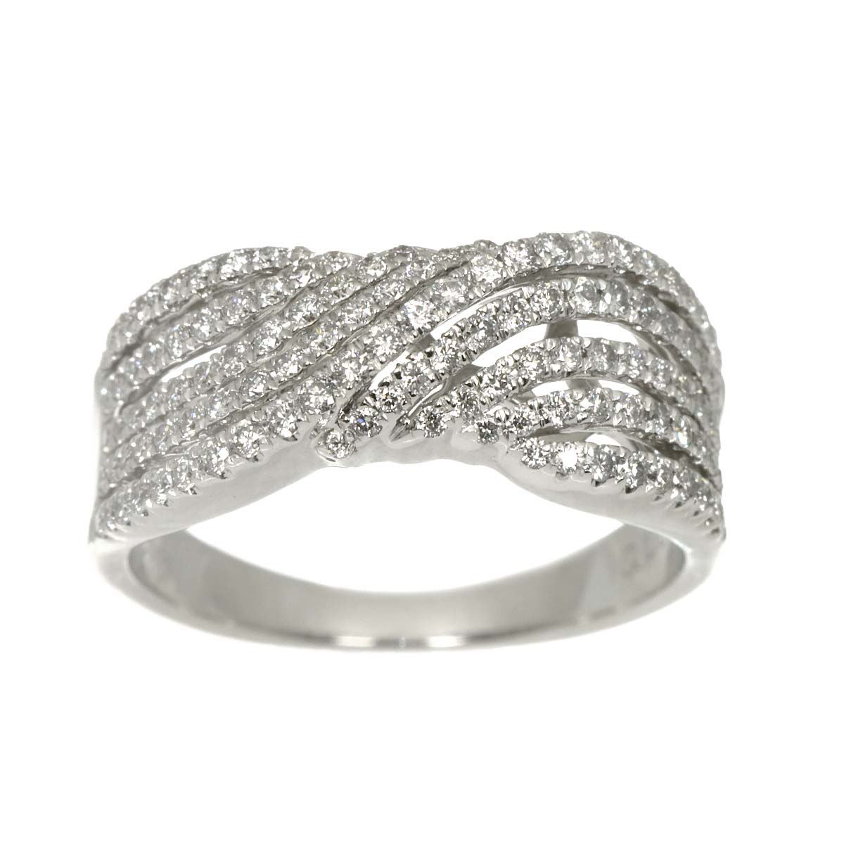 Diamond 0.56ct Ring 18K WG 750 size5.5-5.75(US)