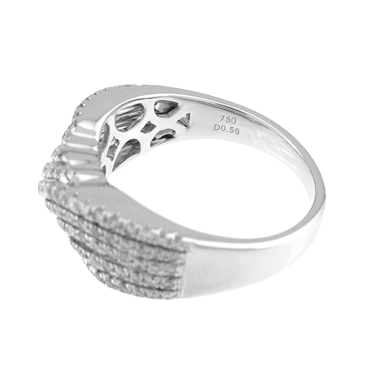 Diamond 0.56ct Ring 18K WG 750 size5.5-5.75(US)