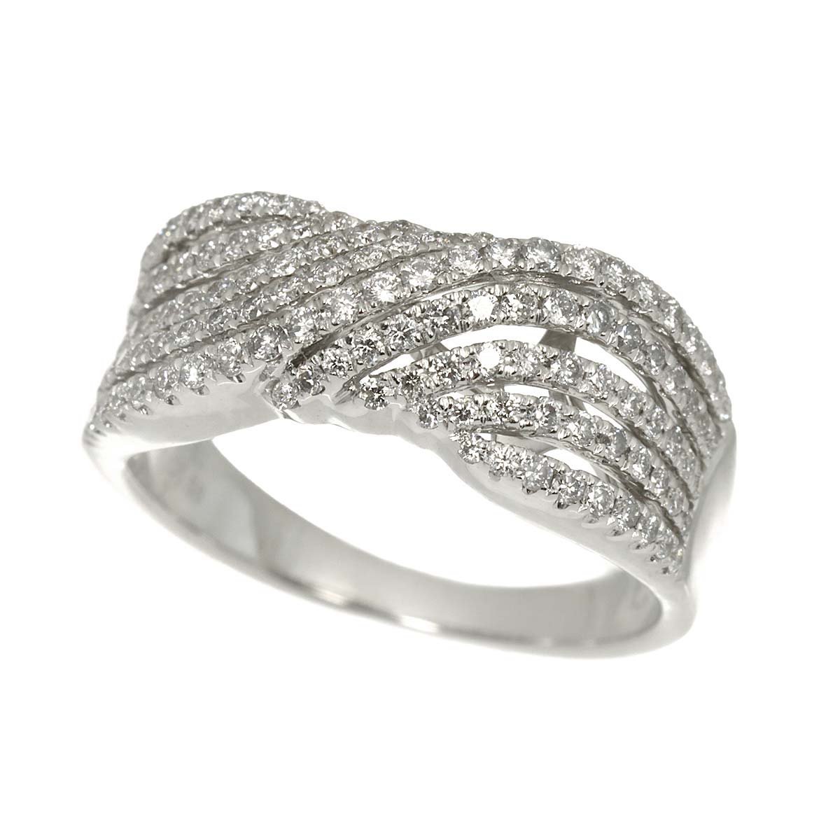 Diamond 0.56ct Ring 18K WG 750 size5.5-5.75(US)