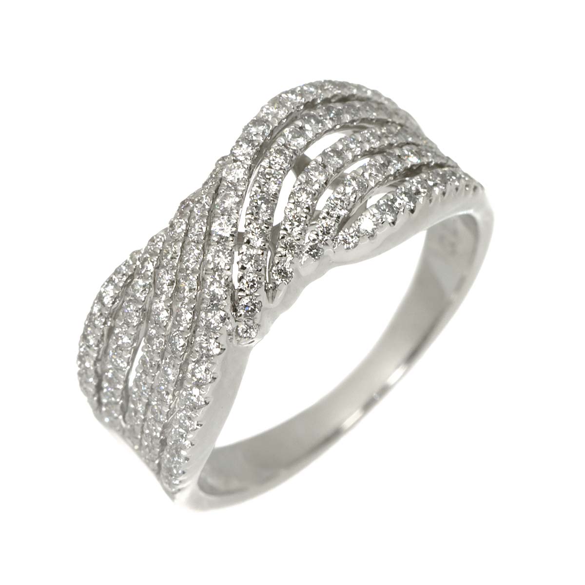 Diamond 0.56ct Ring 18K WG 750 size5.5-5.75(US)