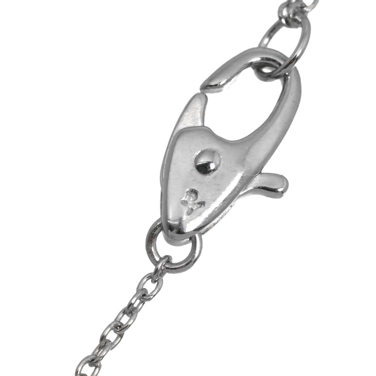 Heart Motif Diamond 0.10ct Necklace 18K White Gold 750