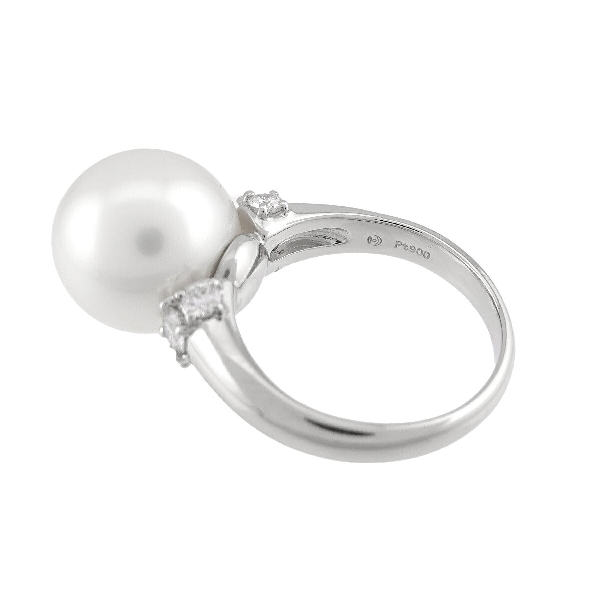 South Sea pearl 13.6mm Diamond 0.55ct Ring Pt size8-8.25(US)