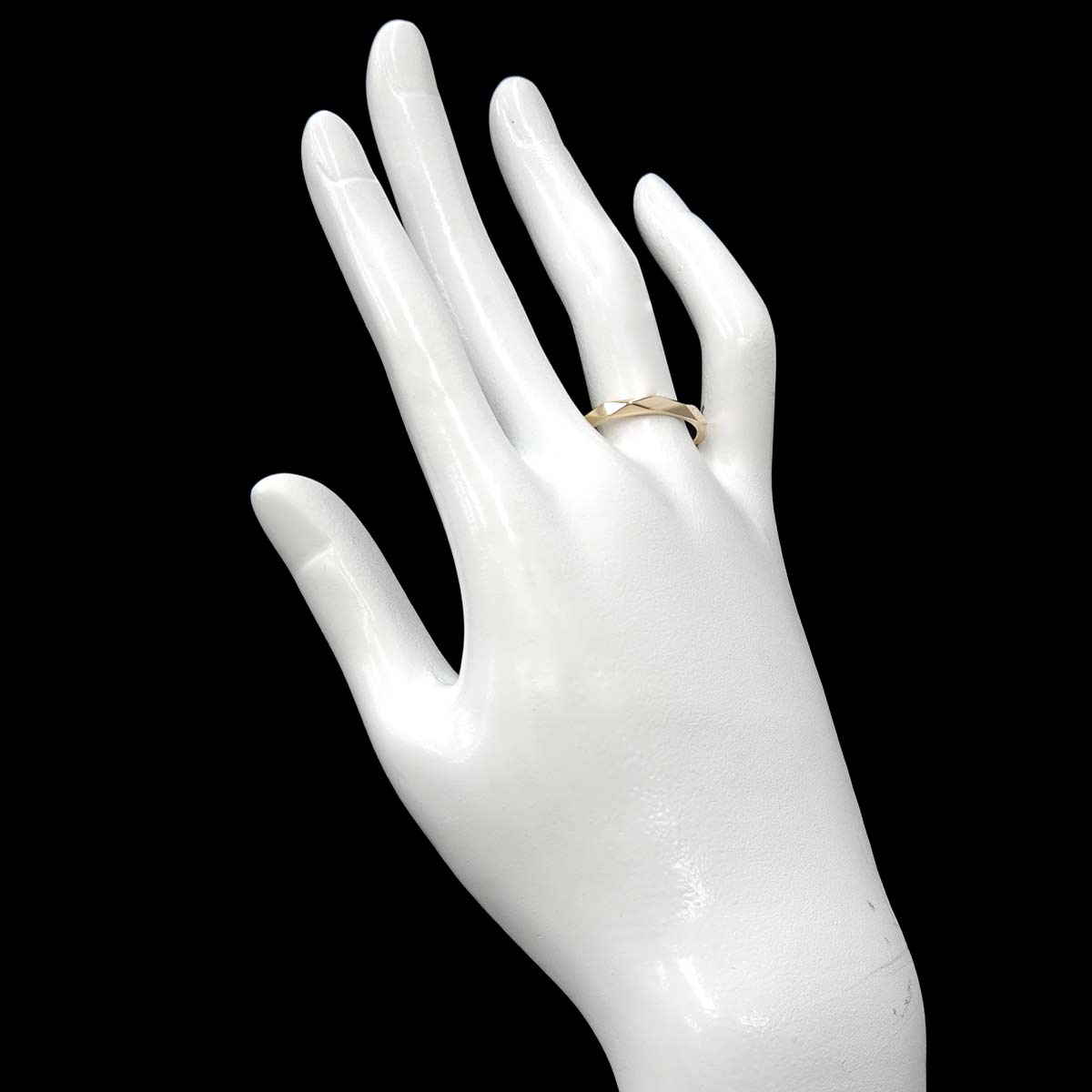 Facet Ring 18K YG 750 Size57 7.5-7.75(US)