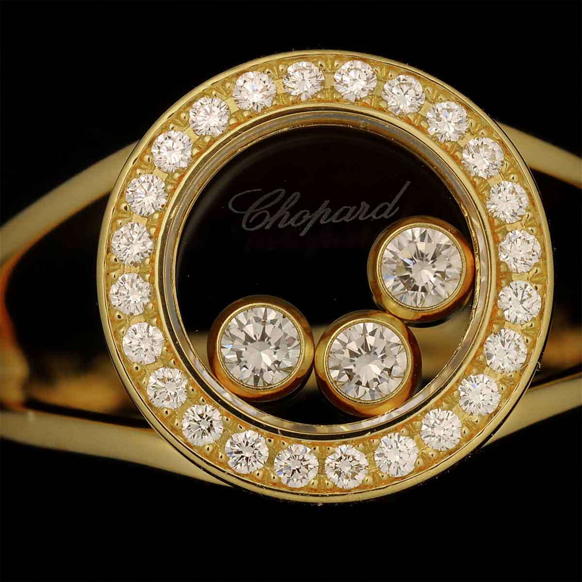 Happy Diamond Ring 18K YG 750 Size4.75-5(US)