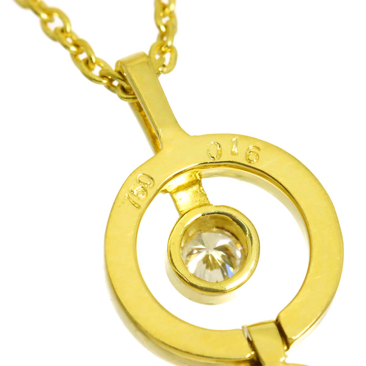 Diamond Necklace 18K Yellow Gold 750