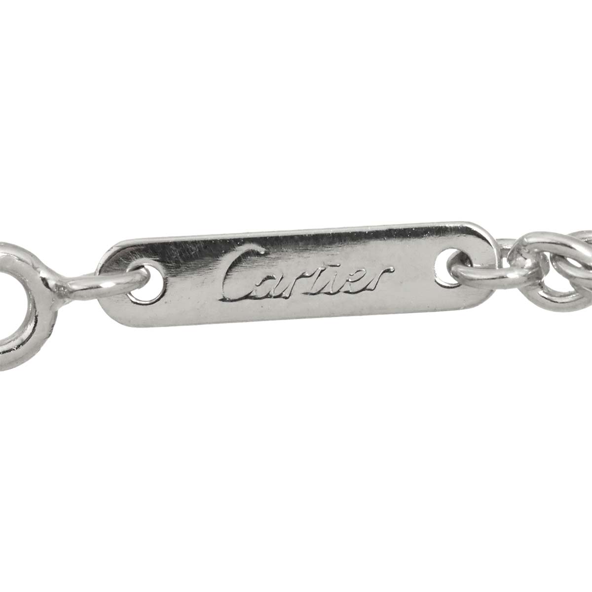 C Heart Diamond Necklace 18K White Gold 750
