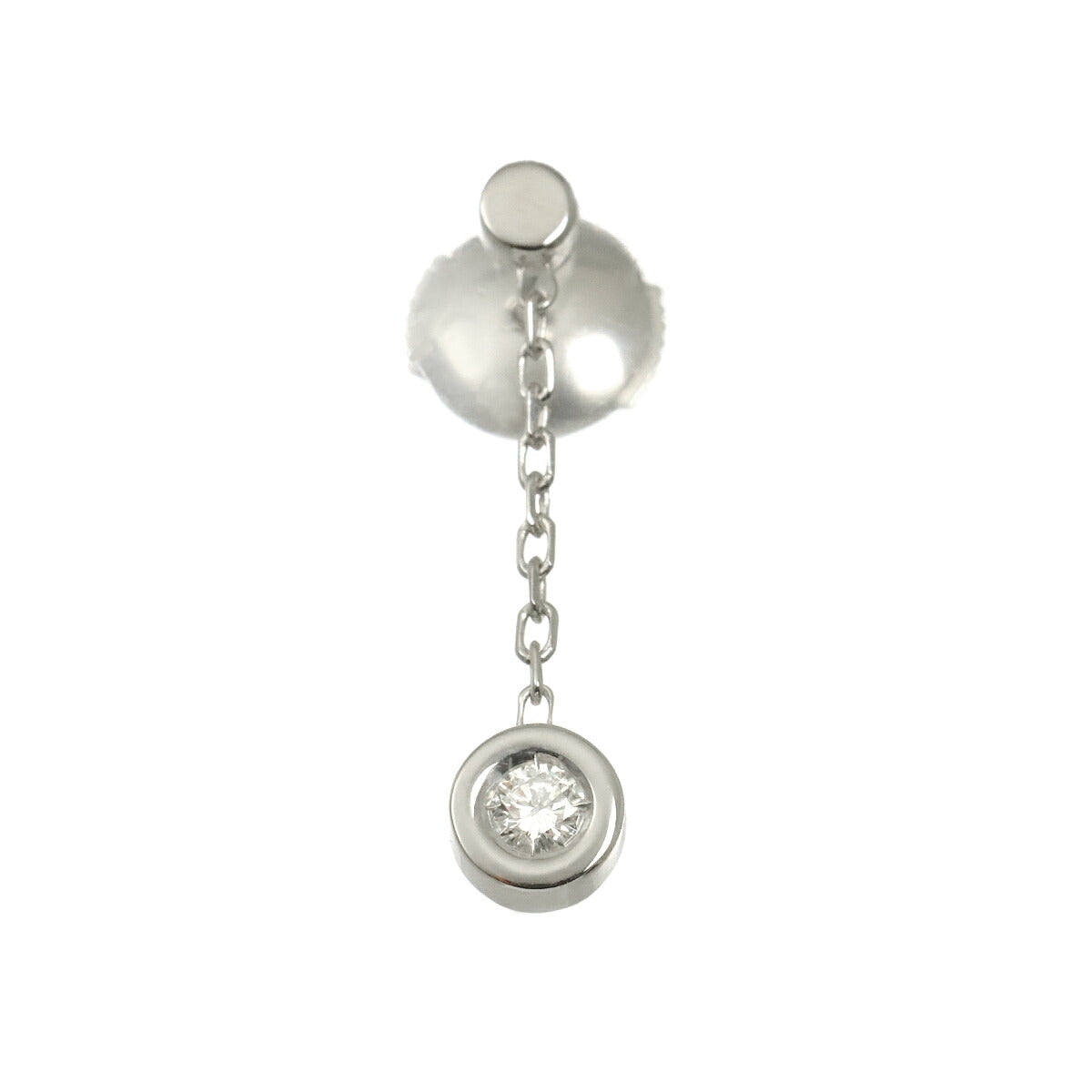 Diamond Earring Pierced 18K WG 750 One Piece only
