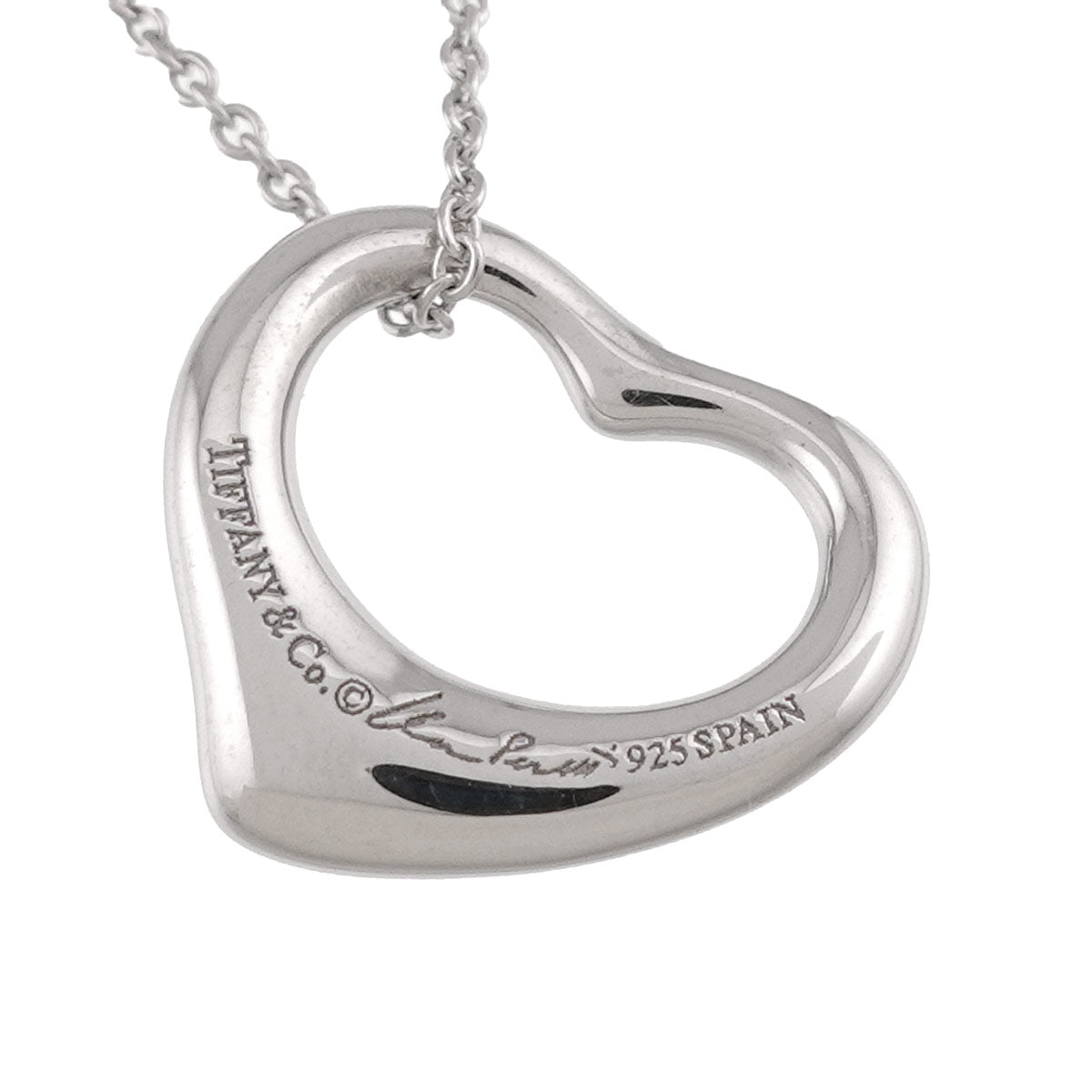 Open Heart Necklace Silver 925