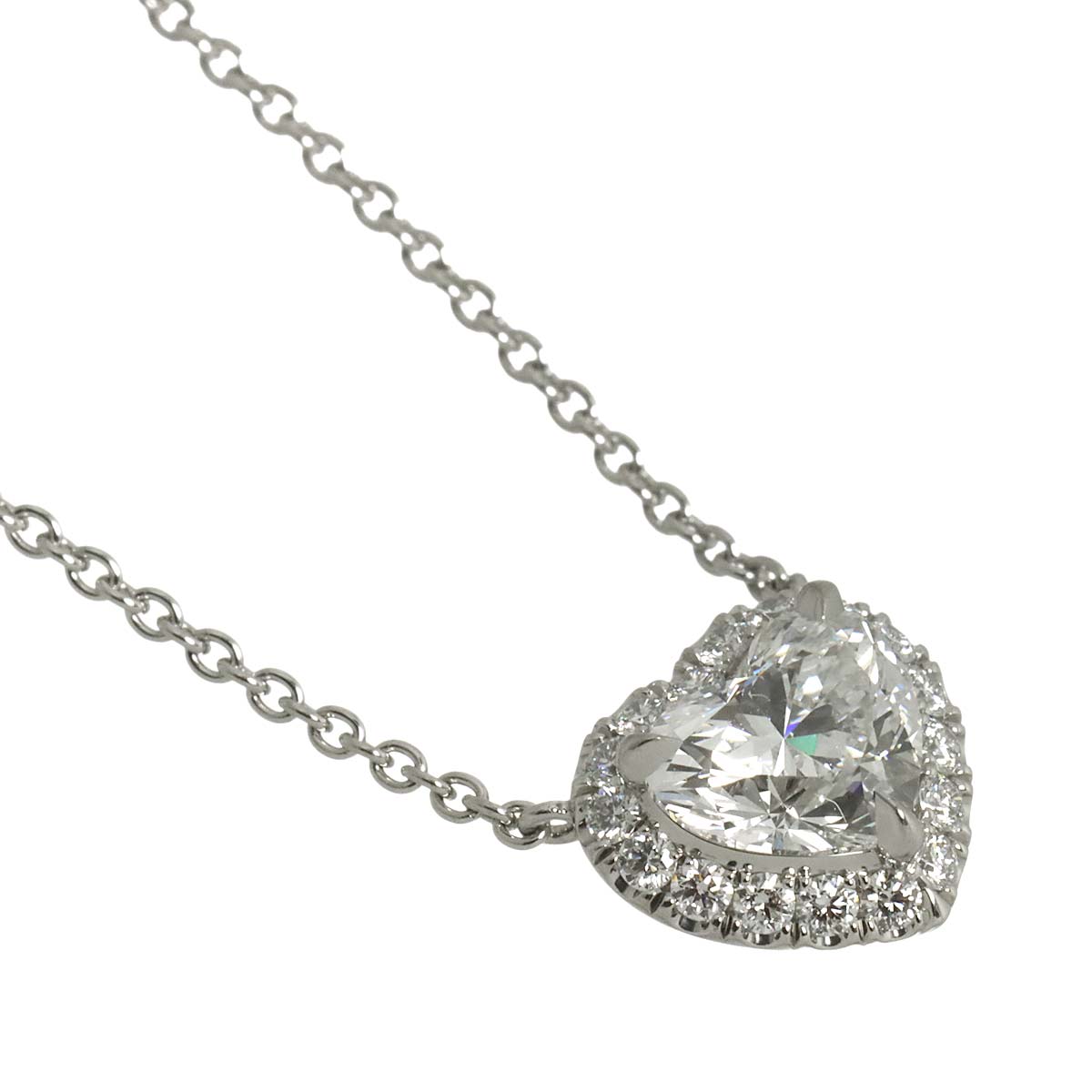 Heart Diamond 0.74ct E/VS1 Necklace Pt