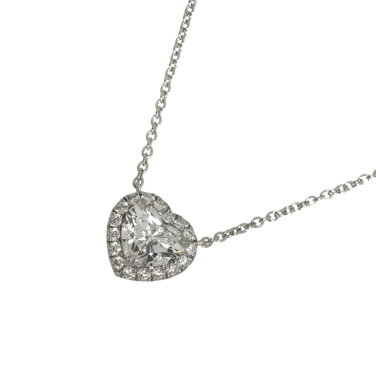 Heart Diamond 0.74ct E/VS1 Necklace Pt